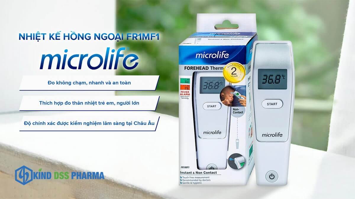 Nhiệt kế điện tử Microlife FR1MF1 hỗ trợ đo thân nhiệt, đo nhiệt độ bề mặt
